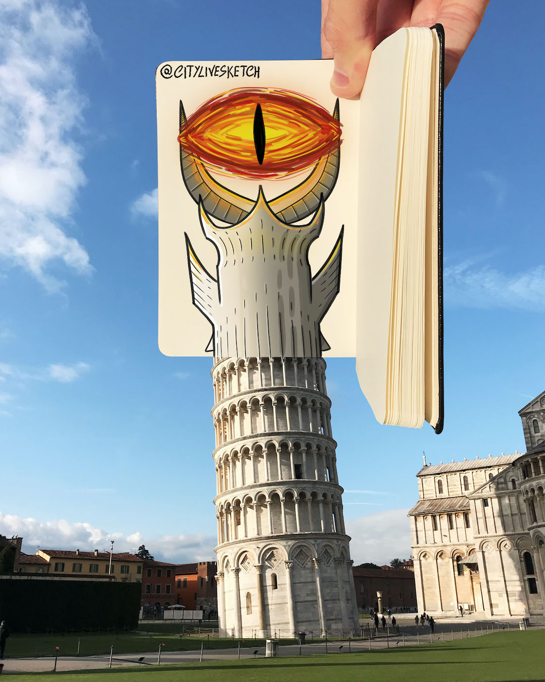 L’occhio di Sauron pendente di Pisa